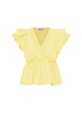 Woven Sleeveless Top Elegant Ruffle Edge Solid Color Spring/Summer