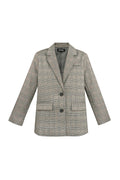 Polyester Fiber Women's Suit Set Conservative Checkered Fall/Winter