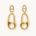 Boucles d’oreilles Mystère dorées en acier inoxydable