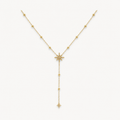 Collier en Y Étoile doré en acier inoxydable